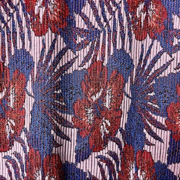 Zara Tops Zara Trafaluc Floral Metallic Thread Top Poshmark